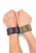 Wide Beaded ZigZag Cuff